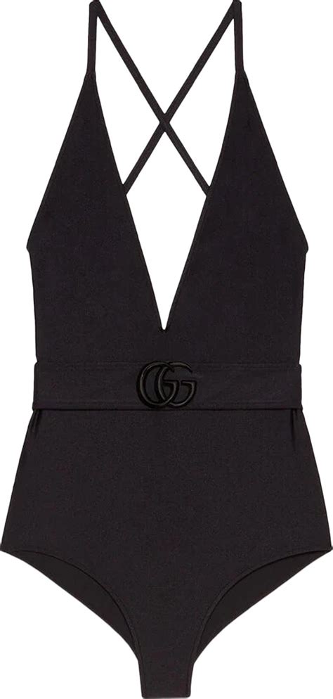 black Gucci swimsuit